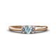 1 - Louisa 6x4 mm Oval Cut Aquamarine and Diamond Trellis Three Stone Engagement Ring 