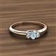 2 - Louisa 6x4 mm Oval Cut Aquamarine and Diamond Trellis Three Stone Engagement Ring 