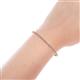 4 - Leslie 2.70 mm Pink Tourmaline and Lab Grown Diamond Eternity Tennis Bracelet 