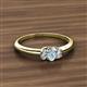 2 - Louisa 6x4 mm Oval Cut Aquamarine and Lab Grown Diamond Trellis Three Stone Engagement Ring 