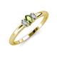3 - Louisa 6x4 mm Oval Cut Peridot and Lab Grown Diamond Trellis Three Stone Engagement Ring 