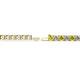 2 - Leslie 2.90 mm Yellow Diamond and Lab Grown Diamond Eternity Tennis Bracelet 