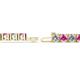 2 - Leslie 4.00 mm Pink Sapphire and Diamond Eternity Tennis Bracelet 