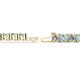 2 - Leslie 4.00 mm Aquamarine and Diamond Eternity Tennis Bracelet 