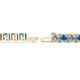 2 - Leslie 4.00 mm Blue Topaz and Diamond Eternity Tennis Bracelet 