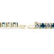 2 - Leslie 4.00 mm Blue and White Diamond Eternity Tennis Bracelet 