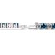 2 - Leslie 4.00 mm Blue and White Diamond Eternity Tennis Bracelet 