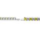 2 - Leslie 2.90 mm Yellow and White Diamond Eternity Tennis Bracelet 