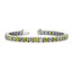 1 - Leslie 4.00 mm Yellow Diamond and Lab Grown Diamond Eternity Tennis Bracelet 