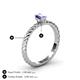 4 - Leona Bold Emerald Cut 6x4 mm Tanzanite Solitaire Rope Engagement Ring 