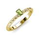 3 - Leona Bold Emerald Cut 6x4 mm Peridot Solitaire Rope Engagement Ring 