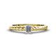 1 - Leona Bold Emerald Cut 6x4 mm White Sapphire Solitaire Rope Engagement Ring 