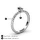 4 - Leona Bold Emerald Cut 6x4 mm Smoky Quartz Solitaire Rope Engagement Ring 