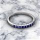 2 - Neria 2.50 mm Blue Sapphire 9 Stone Wedding Band 