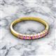 2 - Neria 2.50 mm Pink Sapphire 9 Stone Wedding Band 