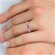 5 - Neria 2.50 mm Pink Sapphire 9 Stone Wedding Band 