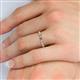 5 - Neria 2.50 mm Rhodolite Garnet and Lab Grown Diamond 9 Stone Wedding Band 