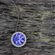 2 - Catriona Round Tanzanite and Diamond Halo Slider Pendant Necklace 