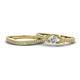 1 - Freya 5.00 mm Forever Brilliant Moissanite and Diamond Butterfly Bridal Set Ring 