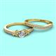2 - Freya 5.00 mm Forever Brilliant Moissanite and Diamond Butterfly Bridal Set Ring 