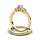 3 - Freya 5.00 mm Forever Brilliant Moissanite and Diamond Butterfly Bridal Set Ring 