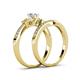 4 - Freya 5.00 mm Forever Brilliant Moissanite and Diamond Butterfly Bridal Set Ring 