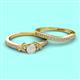 2 - Freya 5.00 mm Opal and Diamond Butterfly Bridal Set Ring 