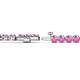 2 - Izarra 3.90 mm Pink Sapphire Eternity Tennis Bracelet 