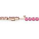 2 - Izarra 3.90 mm Pink Sapphire Eternity Tennis Bracelet 