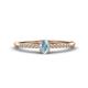 1 - Penelope Classic 6x4 mm Oval Cut Aquamarine and Round Diamond Engagement Ring 