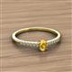 2 - Penelope Classic 6x4 mm Oval Cut Citrine and Round Diamond Engagement Ring 