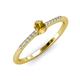 3 - Penelope Classic 6x4 mm Oval Cut Citrine and Round Diamond Engagement Ring 