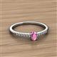 2 - Penelope Classic 6x4 mm Oval Cut Pink Sapphire and Round Diamond Engagement Ring 