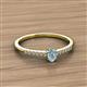 2 - Penelope Classic 6x4 mm Oval Cut Aquamarine and Round Diamond Engagement Ring 