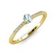 3 - Penelope Classic 6x4 mm Oval Cut Aquamarine and Round Diamond Engagement Ring 
