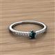 2 - Penelope Classic 6x4 mm Oval Cut London Blue Topaz and Round Diamond Engagement Ring 