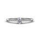 1 - Penelope Classic 6x4 mm Oval Cut and Round Diamond Engagement Ring 