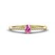 1 - Penelope Classic 6x4 mm Oval Cut Pink Sapphire and Round Diamond Engagement Ring 