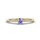 1 - Penelope Classic 6x4 mm Oval Cut Tanzanite and Round Diamond Engagement Ring 