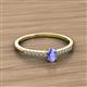 2 - Penelope Classic 6x4 mm Oval Cut Tanzanite and Round Diamond Engagement Ring 