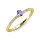 3 - Penelope Classic 6x4 mm Oval Cut Tanzanite and Round Diamond Engagement Ring 