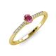3 - Penelope Classic 6x4 mm Oval Cut Pink Tourmaline and Round Diamond Engagement Ring 
