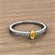 2 - Penelope Classic 6x4 mm Oval Cut Citrine and Round Diamond Engagement Ring 