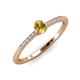 3 - Penelope Classic 6x4 mm Oval Cut Citrine and Round Diamond Engagement Ring 