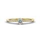 1 - Penelope Classic 6x4 mm Oval Cut and Round Diamond Engagement Ring 