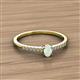 2 - Penelope Classic 6x4 mm Oval Cut Opal and Round Diamond Engagement Ring 