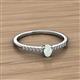 2 - Penelope Classic 6x4 mm Oval Cut Opal and Round Diamond Engagement Ring 