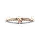 1 - Penelope Classic 6x4 mm Oval Cut Morganite and Round Diamond Engagement Ring 