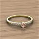 2 - Penelope Classic 6x4 mm Oval Cut Morganite and Round Diamond Engagement Ring 