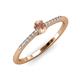 3 - Penelope Classic 6x4 mm Oval Cut Morganite and Round Diamond Engagement Ring 